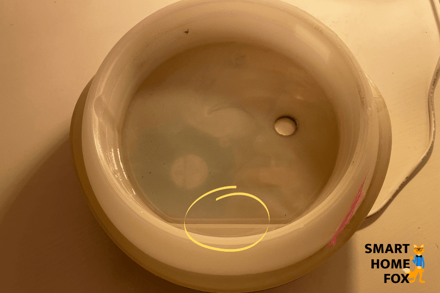 Die Kapazitätsbegrenzung vom Aroma Diffuser ist eingekreist